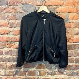 H&M Satin Bomber Jacket - Size 2